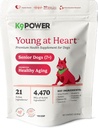 K9 Power Young at Heart Senior Dog Multivitamin 1 lb – Advanced Supplement for Seniors – Supports Brain, Heart, Vision, Joint Health, and Mobility