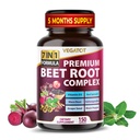 VEGATOT Beet Root *USA Made and Tested* Kozmetik Maca Root Ashwagandha - Enerji Stamina Immune Support (150 Kont)