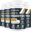 Probiotics for Men, 500 Billion CFUs & 12 Strains Mens probiotic, with Turmeric, Cranberry, Goji - Probiotics for Digestive Health, Gut, Immune & Bloating, Prostate & Urinary Tract Health, 240 Capsule