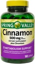 Spring Valley Cinnamon 500 mg Metabolism Destek Desteği