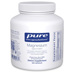 Pure Encapsulations Magnezyum (Glycinate) - Stres Yardım, Uyku, Kalp Sağlığı, Nerves, Kass ve Metabolism* - Magnezyum Glycinate - 180 Capsules