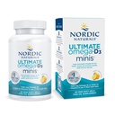 İskandinav Naturals Ultimate Omega Mini D3, Limon Flavor - 60 Mini Soft Gels - 1120 mg Omega-3 + 1000 IU Vitamin D3 - EPA & DHA - Beyin ve Kalp Sağlığını Teşvik - 30 Hizmet