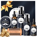 Ayıd Büyüme Kit - 7 Adet Kit, Yıkama, Yağ, Durumer, Balm, Comb, Hediye kutusu Erkekler için Set