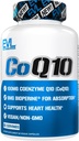 EVL High Absorption CoQ10 100mg - Advanced Antioxidant Coenzyme Q10 Supplement for Health Brain Support Energy Production and Healthy Aging - CoQ10 with Bioperine Health Supplement
