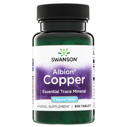 Swanson Copper Mineral Tamam - 2 mg (Copper Chelate) - Antioksi, Immune System ve Hücre Desteği - 300 Tablet