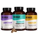 FreshCap Mushrooms Popular Mushrooms Bundle, Capsules (Lions Mane, Cordyceps, Ultimate Mushroom Complex) Capsules