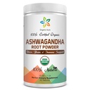 Certified Organic Ashwagandha Root Powder 16Oz -1Lb. Natural Stress, Brain and Immune Support. Enhances Overall Health. Raw Superfood. 100% Natural Herbal