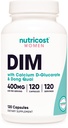 Nutricost Diindolylmethane DIM Supplement for Women 400mg, 120 Capsules, with Dong Quai, Calcium & Black Cohosh - Vegan, Non-GMO and Gluten Free