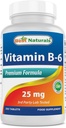 En İyi Doğal Vitamin B-6 25 Mg Tabletleri, 250 Kont