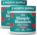 Simply Blossom Nutrition Daily Greens & Superfood Powder + Collagen + Probiotics for Women's Digestive Health & Bloating Relief. Help Your Health Bloom - 2 Month Supply - Watermelon