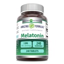 Amazing Formulas Melatonin Supplement | 3 Mg Per | 240 Tablet | Non-GMO | Gluten-Free | Made in USA