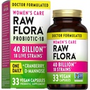 Nature's Truth Raw Flora Probiyotiks for Women | 40 Milyar CFU | 33 Vegan Capsules | Cranberry & D-Mannose | Vegan & Gluten Free Vitamins