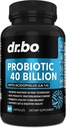 Probiyotik 40 Milyar CFU Supplement - Lactobacillus Acidofili Kadın ve Erkekler Capsules için Probiyotikler - Bifidobacterium ile Digestive Health Pills için Gluten Free Probiyotikler, Plantarum, Paracasei, FOS