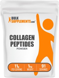 BulkSupplements.com Collagen Peptides Toz - Bovine Collagen Toz, Tozlu Collagen Supplement - Hydrolyzed & Gluten Free, 11g per Service, 1kg (2.2 lbs) (Pazarlık 1kg (2.2 lbs)