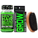 Ayıd Büyüme Kit w / 6 20.00006 14-in-1 BIOTIN Gummies / Beard Büyüme Vitaminleri ve Saç Büyümesi Erkekler için Yaş Vitaminleri +% 100 LifetimeChange First Cut Boar Bristle Rotor & 360 Wave Rotor for Men