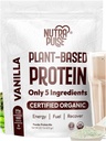 Organik Vegan Protein Toz – Vanilla Flavor, Plant-Based, Gluten-Free, Non-GMO, 20g Proteinleri, Parlaklar için ideal, Shakes, Baking, Cooking (1 Pack, 20 Hizmet)