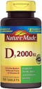Nature Made Vitamin D3 2000 IU Tabletleri 100 ea (Pack of 11)