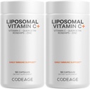 Liposom Vitamin C 1500 mg ile çinko, Elderberry, Citrus Bioflavonoyak Grapetre, Lemon, Orange Toz, Quercetin & Rose HIPS Meyvesi - Vegan Tamam - Non-GMO, Vegan Pills - 2 Pack