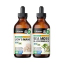 BIO KRAUTER Lion's Mane Tincture 4 Fl. Oz. & Sea Moss Tincture 4 Fl. Oz.