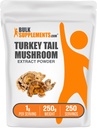 BulkSupplements.com Turkey Tail Mushroom Extract Powder - Coriolus Versicolor Extract, Mushroom Supplement - Vegan & Gluten Free, 1g per Serving, 250g (8.8 oz) (Pack of 1)