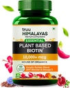 Plant Based Biotin 10000mcg for Hair Growth with DHT Blocker, Keratin & Omega 3 Supplement Vitals for Men & Women - Ayurvedic Nutrients for Hair Fall, Skin & Nails Health - 60 Capsules