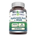 Amazing Formulas Hyaluronic Acid & MSM Supplement | 1000 Mg Per | Capsules | Non-GMO | Gluten Free | Made in USA (1 Pack, 60) Count