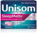 Unisom Quick Sleepmelts Night Time Sleep Aid, Cherry,24 Kont (Görüngenin Paketi)