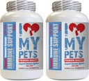 I LOVE MY PETS LLC Immunity for Dogs - PET Immune Support - Dogs and Cats - Booster - Healthy - Dog Immune Support - 120 Treats (2 Bottles)