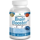 40-in-1 Brain Booster Supplement for Focus, Memory, Clarity, Energy | Advanced Vitamins Plus eBook | for Men & Women, Cognitive Function Nootropic Support with DMAE, Mind Health Formula | 60 Capsules