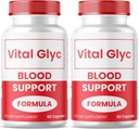 (2 Pack) Vital Glyc Capsules - Official Blood Support Formula, Vital Glyc Blood Vessel Cleaner, Vital Glyc Glyco Optimizer Pills, Supports Overall Health & Wellness, Vital Glyc Powder (120 Capsules)