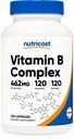 Nutricost High Potency B Complex 462 mg, 120 Capsules - C - Enerji Kompleksi