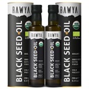 RAWYA Black Seed Oil - Organik Cold Pressed Nigella Sativa - Türk Kökeni - USDA Organik - Doğal Tamam - Siyah Cumin Tohum Petrol - Zengin Flavor & High Concentration - 250 ml Glass Şişe - 2 Pack