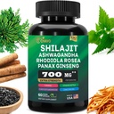 Shilajit Pure Himalayan 9000MG, Ashwagandha 2000MG, Rhodiola Rosea 1000MG, Panax Ginseng 1500MG, Turmeric 500MG, Gingko Biloba 500MG, Stinging Nettle 250MG, Cordyceps Mushroom 500MG