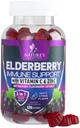 Elderberry Immune Support Gummies - 3X Strength Sambucus Elderberry Gummy with Vitamin C, D3 & Zinc - Nature’s Black Elderberry Extract - Immune Support Supplement for Adults & Kids - 120 Gummies