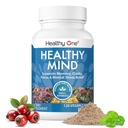 Sağlıklı Zihin - Gençler için Güvenli - Beyin Fog - Bilişsel Fonksiyonlar - Yoğunlaştırma - Focus - Neural Optimizasyon - Mood - Ginkgo Biloba - GM - Rhodiola - Bacopa - Gotu Kola - Yeşil Çay - 120 Kont