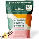 İlginç Almond Protein Tozu (Vanilla) - 18 Kadın ve Erkekler için Saf Hebest Vegan Protein Gramleri - Mükemmel Gluten-Free, Soy-Free & Smooth Gut Friendly Protein Tozu Spor Beslenme Beslenmesi için