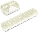 2 Pack (Weekly & Daily), 2 Times a Day (AM/PM) + 7Day Pill Organizer, Vitamin Planlayıcı, Büyük Kapasite Pill Box Set, Travel Pill Case for Drug /Vitamins/Fish Oils/Supplements, White