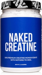 NAKED Pure Micronized Tinatine Monohidrat Toz - Unflavored, 500g, 1.1lb Bulk - Vegan, Non-GMO, Gluten-Free, Soy-Free, No Fillers, Supports Muscle growth & Strength - 100 hizmet