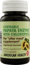 American Health Papaya Enzyme with Chlorophyll - 100 Chewable Tabletler - Nutrient Abors - Non-GMO, Vegan, Gluten Free - 33 Hizmetler