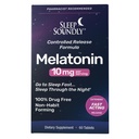 Sleep Soundly Melatonin 10 mg, Fast Acting, Extended Release Sleep Formula, 60 hizmet, Blue