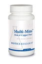 Biotics Araştırma Multi Mins Iron ve Copper Free Multi Mineral Kompleksi, Mineral Chelates ve Tüm Yiyecek Kaynağı, Phytokimyasal Bound Trace Mineralleri, Kolay Absorbed. 120 Tabs