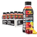 Protein2o 15g Whey Protein Isolate Hydration Drink Plus Energy & Focus, 350 mg of Electrolytes, 125 mg of Caffeine, Sugar Free, Cherry Lemonade, 16.9 oz Şişe (Pazar 12)