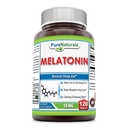 Pure Naturals Melatonin Supplement | 10 Mg Per Serving | 120 Tablets | Non-GMO | Gluten-Free | Made in USA