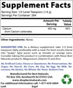 Calcium Carbonate Powder 1 Pound & Betaine HCL 648 mg