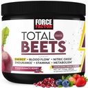Force Factor Total Beets Energy Drink Mix, Superfood Beet Root Powder with Nitrates to Boost Energy and Support Circulation, Blood Flow, Nitric Oxide and Stamina, Heart Health Supplement, 30 Servings