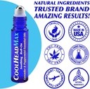 CoolHead Max Roll On, Natural Peppermint Essential Oil Migraine Relief, Headache Support Roller, Fast Soğutma Comfort for Your Head, 3 Pack
