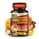 Organik Cayenne Pepper 9IN1 Kompleksi Cinnamon, Ginger, Turmeric for General Health, Immune System, Digestion Wellness (150 $ 1))