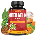 Organic Bitter Melon Extract Capsules - Combined Neem, Fenugreek, Curcumin, Garlic & Papaya - 150 Count for 5 Months - Supports Body, Digestive, Skin, Immune & Overall Wellness