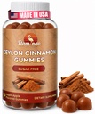 Sugar Free Ceylon Cinnamon Gummies Sugar Regulation, Nhromium ve Cinnamon Bark- Alternative to Cinnamon Capsules - 90 Chews