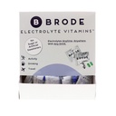 Brode Electrolyte Vitamin - Portable Zero-Sugar Electrolyte Tablets - for Sports, Nightlife, Jet Lag, 5 Essential Electrolytes + 9 Vitamins 100-Packets